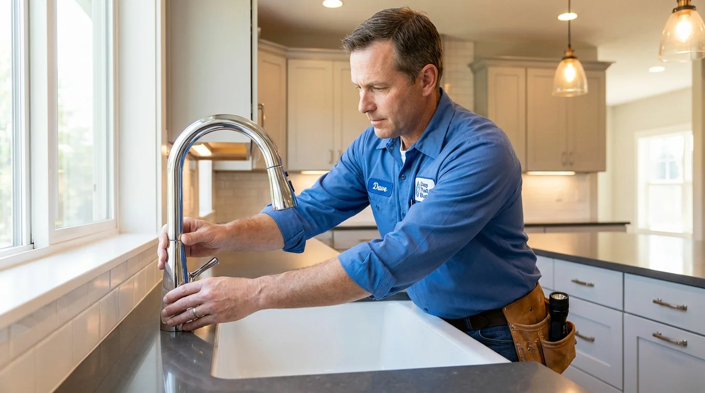 Kitchen faucet installation by Johns Plumbing LLC in Friars Point