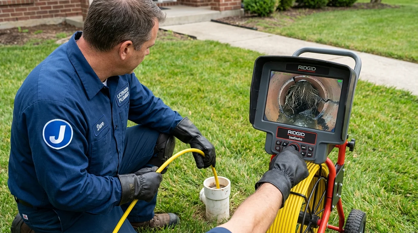 Sewer camera inspection being performed by Johns Plumbing LLC in Friars Point