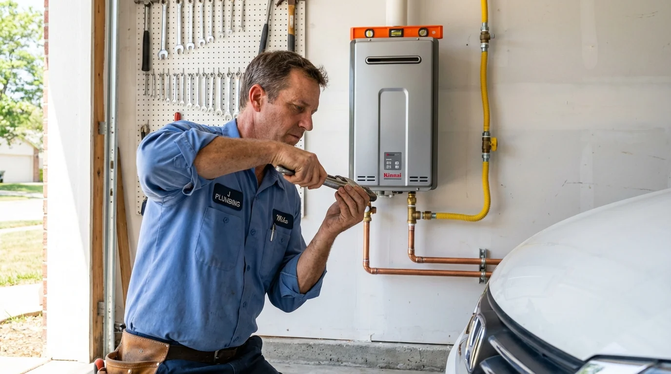 Tankless water heater installation by a Johns Plumbing LLC plumber in Friars Point